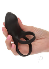 Closer Intimate Rechargeable Ring Feel Silicone Cock Ring - Black