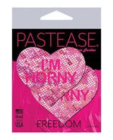 Pastease Premium I'm Horny Heart - Pink/Red O/S