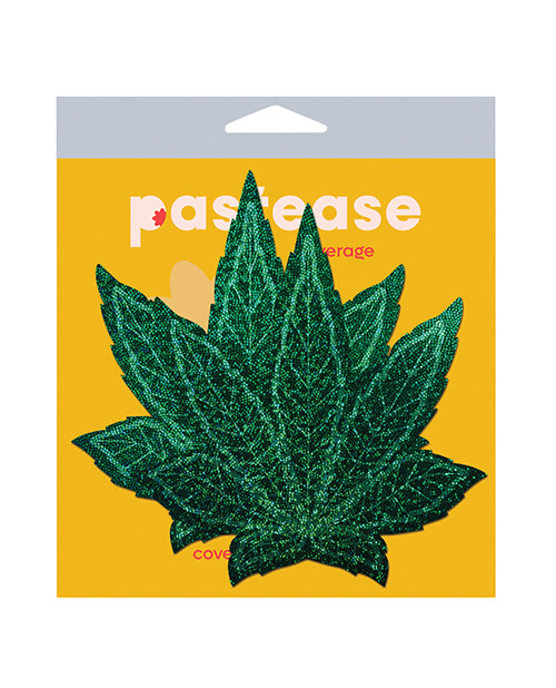 Pastease Coverage Glitter Pot Leaf- Green O/S