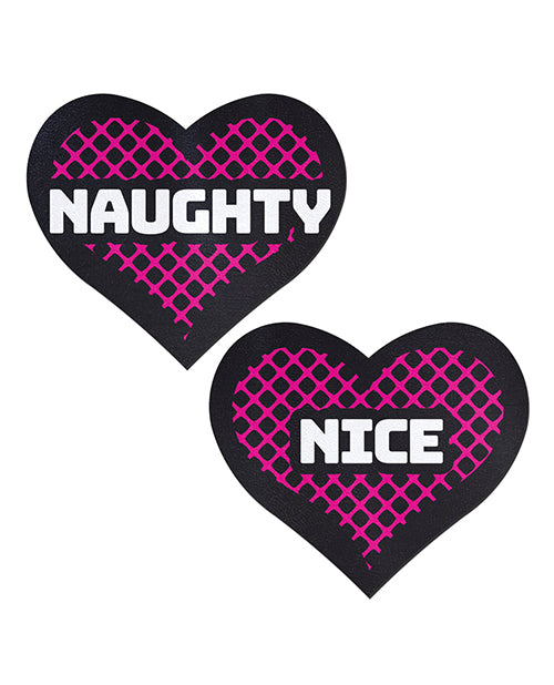 Pastease Premium Naughty & Nice Hearts - Black/Pink O/S