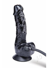 Size Up Ripple Inflatable Silicone Dildo with Balls 6in - Black