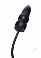 Size Up Ripple Inflatable Silicone Butt Plug 5.5in - Black