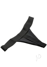 Bedroom Bliss Chérie Thong Strap-On Panty Harness - Large - Black