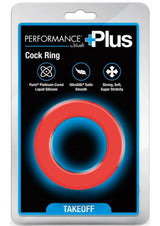 Performance Plus Takeoff Silicone Cock Ring - Red/Black