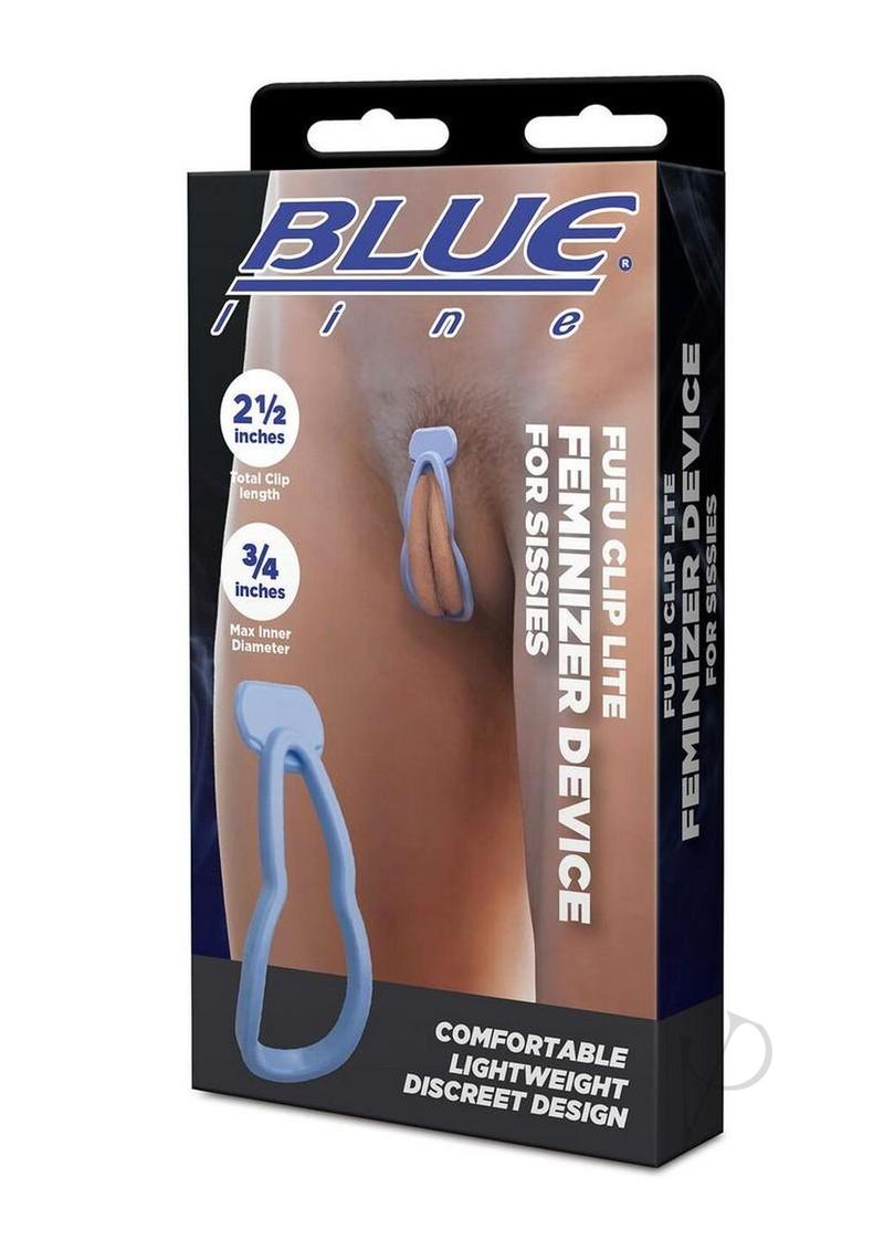 Blueline Fufu Clip Lite Feminizer Device for Sissies - Blue