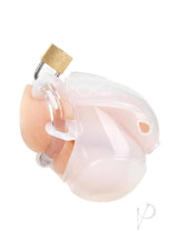 Blueline Full Restraint Silicone Cock and Balls Chastity Device 100% Coverage - White
