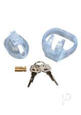 Blueline Small Dick Acrylic Mini Chastity Cage - Clear