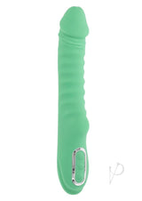 Full Throttle Rechargeable Silicone Warming Vibrator - Green