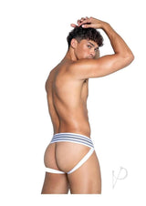 Playboy Mens Locker Room Classic Jock - Medium - White