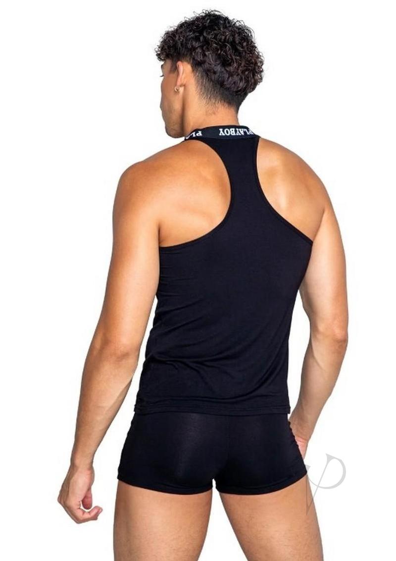 Playboy Mens Tuxedo Boxer Brief - Large - Black/White