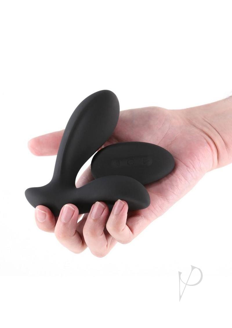 Renegade Rain Rechargeable Silicone Prostate and Taint Massager with Remote Control - Black