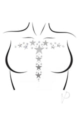 Leg Avenue Kismet Mirror Star Body Jewels Stickers and Body Glitter (2 Pack) - Silver
