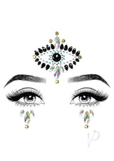 Leg Avenue Divinity Face Jewels Stickers and Body Glitter (2 Packets) - Multicolor
