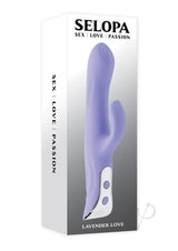 Selopa Lavender Love Rechargeable Silicone Rabbit Vibrator - Purple