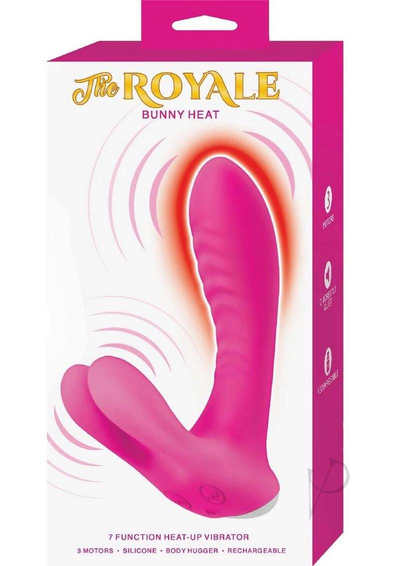 The Royal Bunny Heat Rechargeable Silicone Warming G-Spot Vibrator - Pink