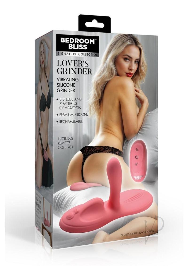Bedroom Bliss Lover`s Grinder Rechargeable Silicone Grinder with Remote Control - Pink