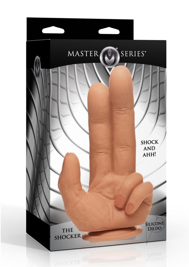 Master Series The Shocker Silicone Dildo - Vanilla