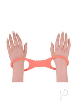 Sex and Mischief Peaches N CreaMe Silicone Cuffs - Large - Orange