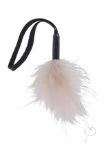 Sex and Mischief Peaches N CreaMe Wrist Feather Tickler - Vanilla/Black