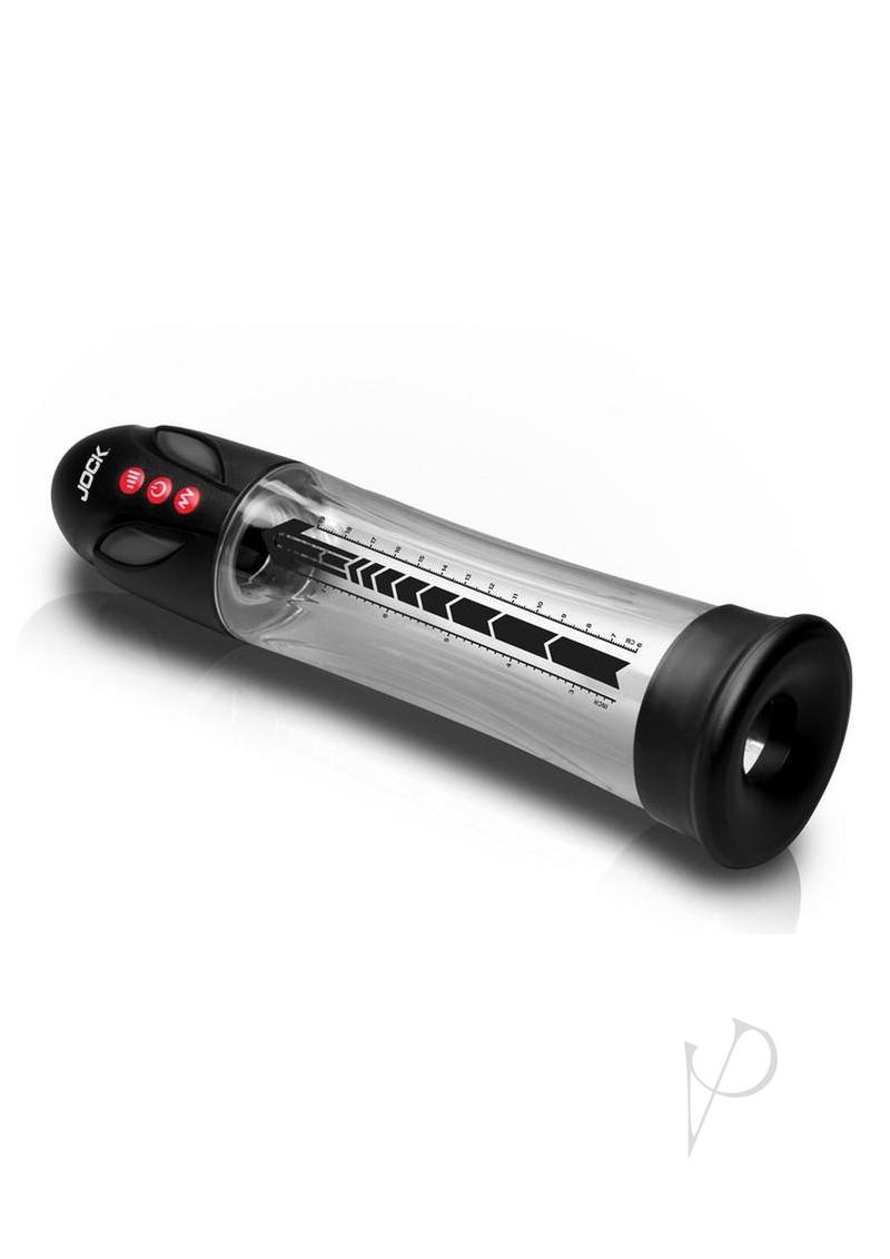 Jock Power Up Automatic Waterproof Rechargeable Penis Pump - Black