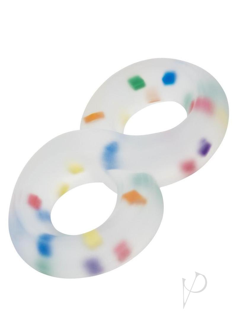 Alpha Liquid Silicone Crazy 8 Party Ring - Multicolor