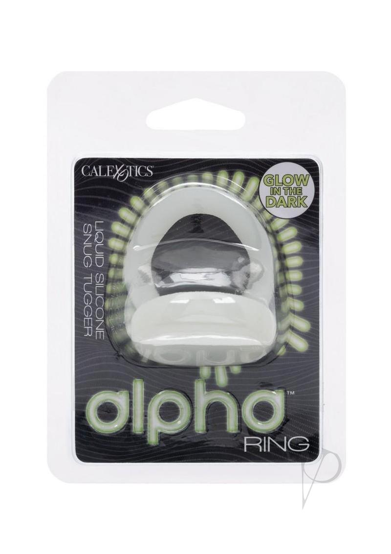 Alpha Liquid Silicone Snug Tugger Glow-In-The-Dark - White