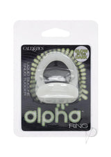Alpha Liquid Silicone Snug Tugger Glow-In-The-Dark - White