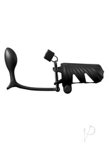 Fantasy C-Ringz Remote-Controlled Vibrating Cock Blocker with Ass-Gasm Plug - Black