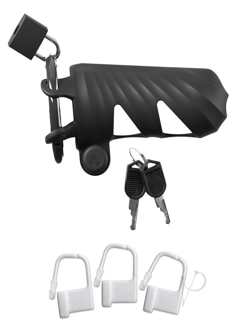 Fantasy C-Ringz Remote-Controlled Vibrating Cock Blocker - Black