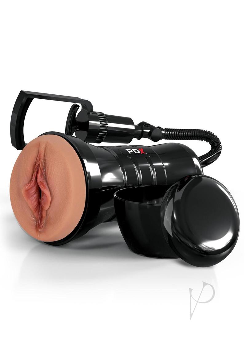 PDX Extreme Wet Pussies Super Sucker XXL Stroker - Pussy - Caramel