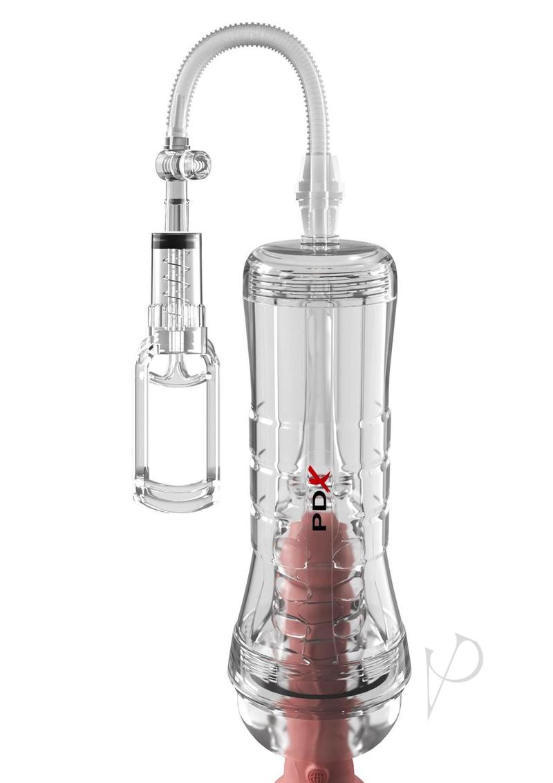PDX Elite ViewTube Vac XXL Pump See-Thru EZ-Grip Pump Stroker - General Orifice - Clear
