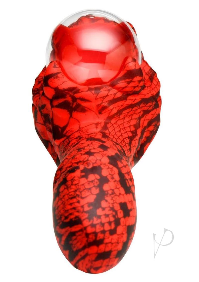 Creature Cocks Cobra Rechargeable Silicone Plasma Vibrator - Red/Black