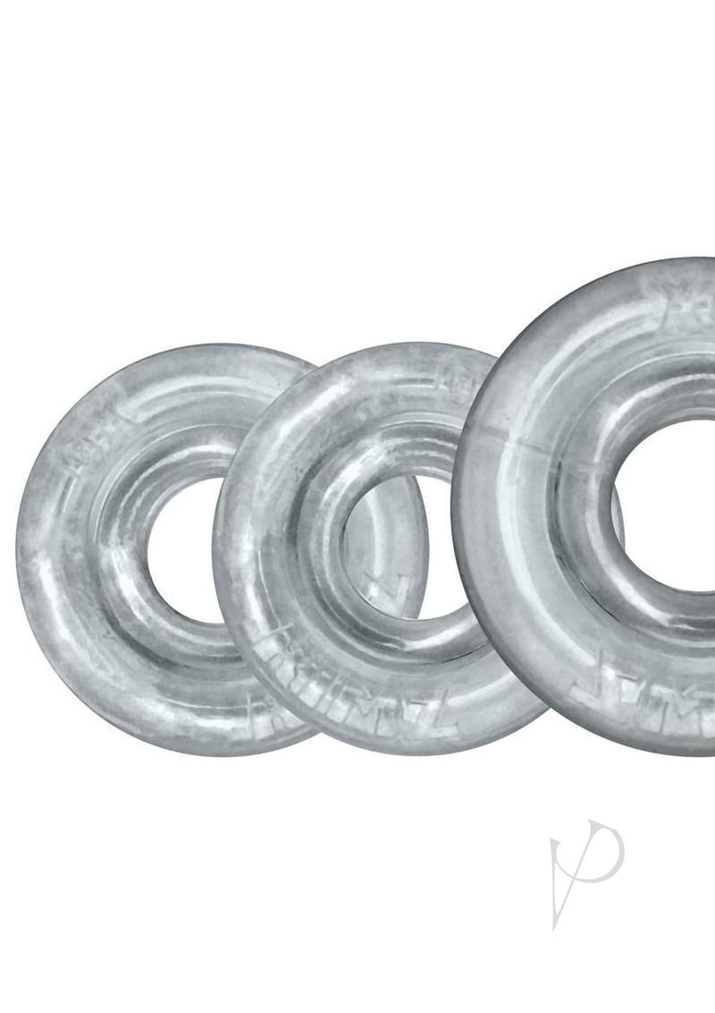 Oxballs Rimrings Multi Size Cockrings (3 Pack) - Clear