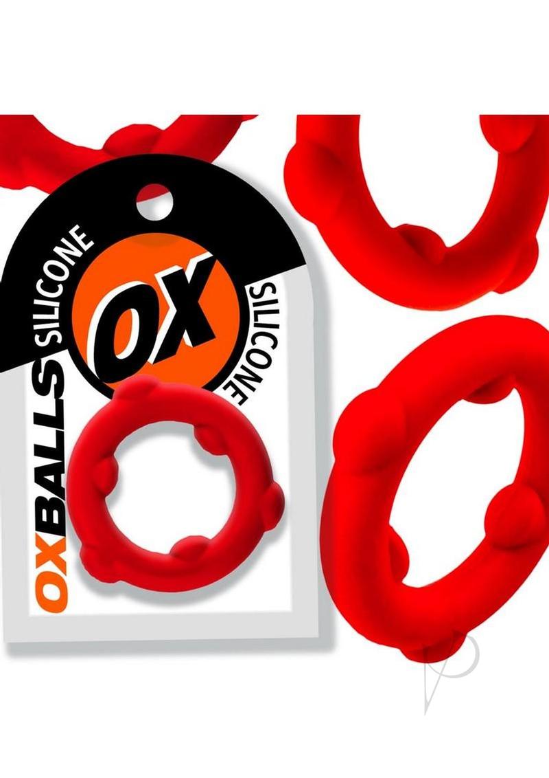 Oxballs Spinner Single Silicone Cock Ring - Red