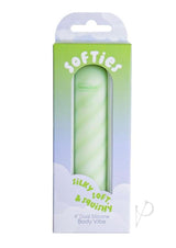 Softies Dual Silicone Rechargeable Body Bullet Vibrator 4in - Green