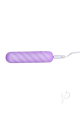 Softies Dual Silicone Rechargeable Body Bullet Vibrator 4in - Purple