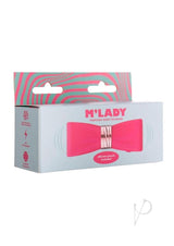 M`Lady Pinpoint Silicone Rechargeable Bow Tie Wand - Coral