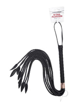 Punishment Braided Tail Flogger 9in - Rose Gold