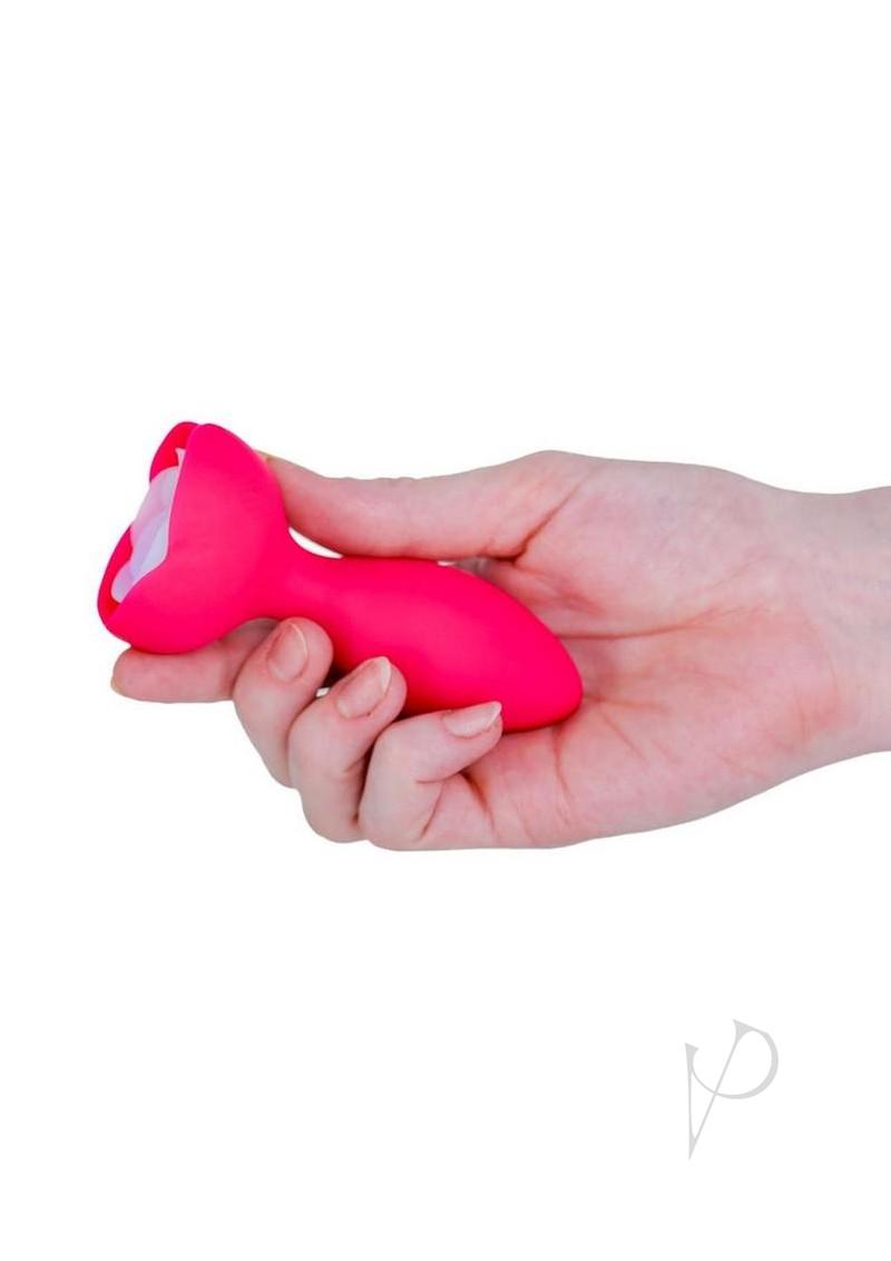 M`Lady Light Up Rotating Silicone Rechargeable Anal Plug - Pink