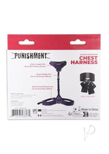 Punishment Body Harness - Purple/Silver