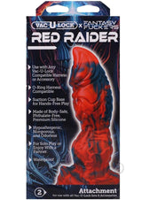 Vac-U-Lock Fantasy Fuckers Red Raider Silicone Dildo - Red