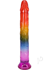 Crystal Jellies Dildo 8.5in - Rainbow