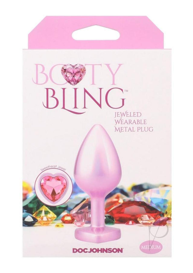 Bling Plug Booty Bling Heart Metal Plug Md Pnk – Novelty Republic