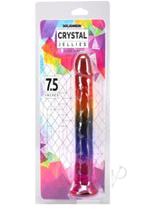 Crystal Jellies Dildo 7.5in - Rainbow