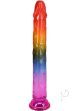 Crystal Jellies Dildo 7.5in - Rainbow