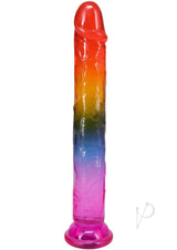 Crystal Jellies Dildo 7.5in - Rainbow