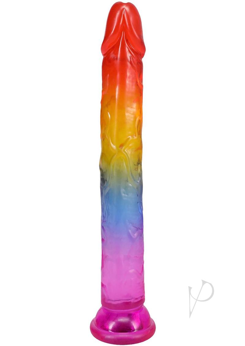 Crystal Jellies Dildo 7in - Rainbow