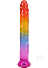 Crystal Jellies Dildo 7in - Rainbow