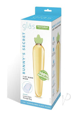 Glas Bunny`s Secret Glass Dildo 7.25in - Yellow/Green