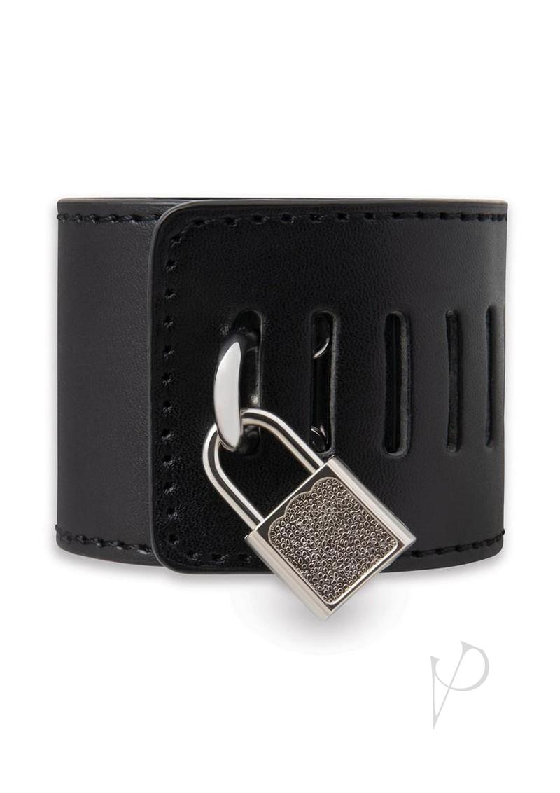 Lux Fetish Spreader Bar With Lockable Cuffs - Black/Silver